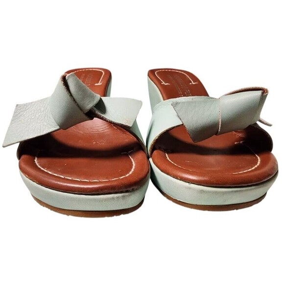 Donald Pliner Green Wedges Leather Size 7.5 M Velma Italian - Picture 4 of 8